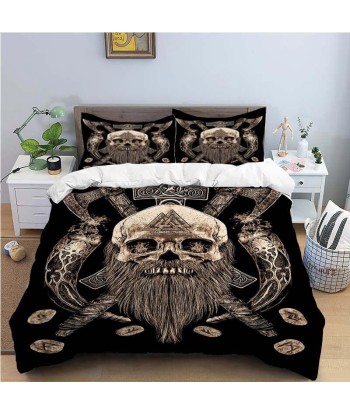 SVIATOSLAV Viking Skull Duvet Cover Véritable concentré