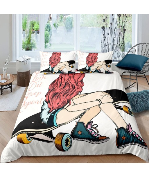 Skate girl duvet cover Voir les baskets