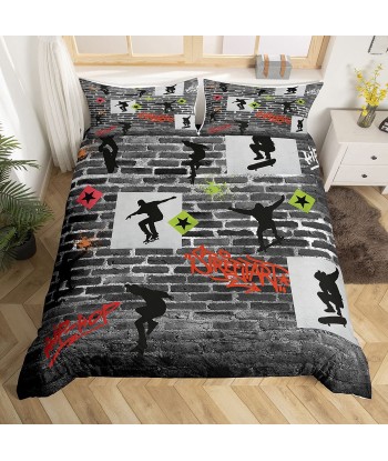 Skate duvet cover 1 person brillant des détails fins