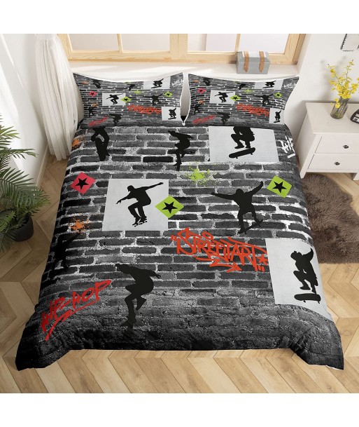 Skate duvet cover 1 person brillant des détails fins