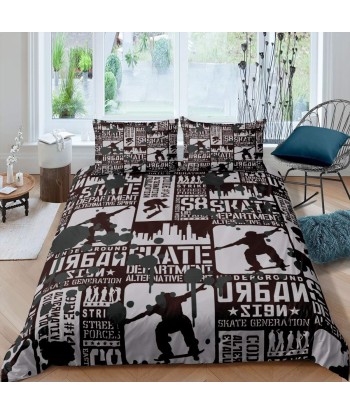 Black skateboard duvet cover l'achat 