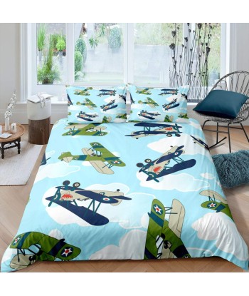 Blue & green airplane duvet cover Jusqu'à 80% De Réduction