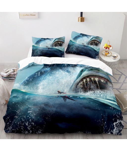 Terrifying shark duvet cover rembourrage situé sous