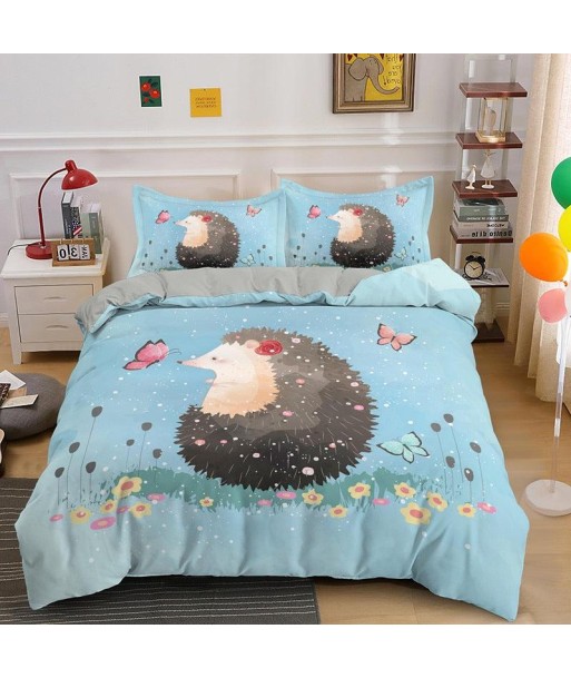 Hedgehog duvet cover with butterflies en ligne