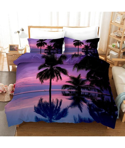 Sea palm duvet cover rembourrage situé sous