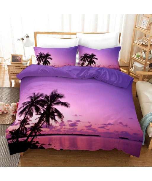 Purple palm duvet cover pour bénéficier 