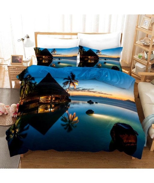 Duvet cover Palm in the water pas cher chine