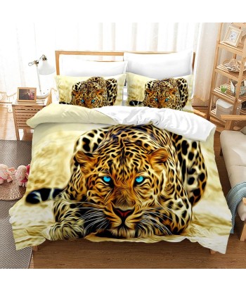 Leopard duvet cover with blue eyes à prix réduit toute l'année