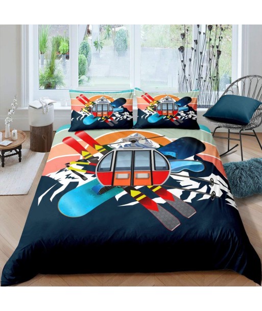 Cartoon ski duvet cover Economisez 