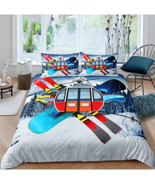 Multicolored ski duvet cover 50% de réduction en Octobre 2024