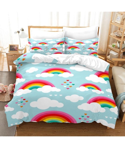 Children's rainbow duvet cover livraison et retour toujours gratuits