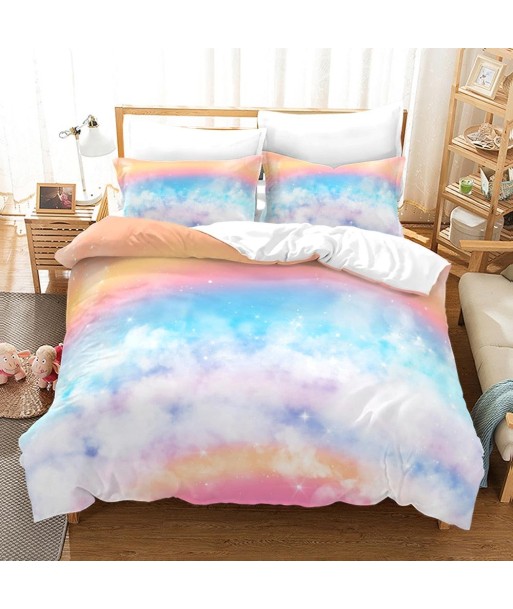 Cozy rainbow duvet cover pas cheres