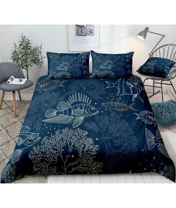 Duvet cover jungle under navy votre