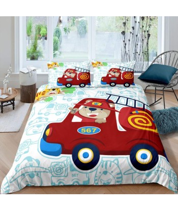 Cartoon firefighter duvet cover Faites des économies