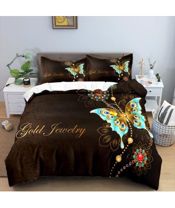 Luxury butterfly duvet cover le des métaux précieux