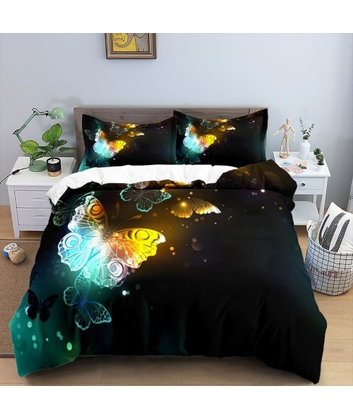 Bright butterfly duvet cover rembourrage situé sous