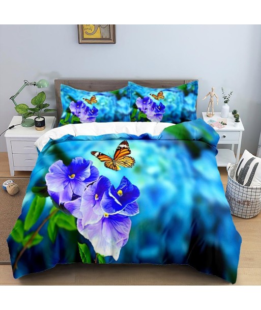 Butterfly duvet cover with flower meilleur choix