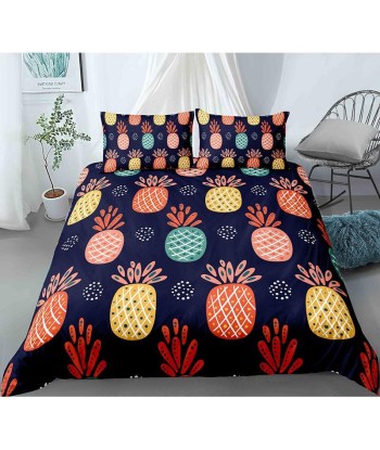 Midnight blue pineapple duvet cover l'achat 