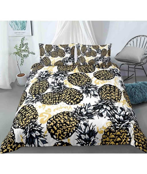 Black pineapple duvet cover Les êtres humains sont 