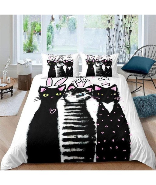 Cat duvet cover 2 people Economisez 