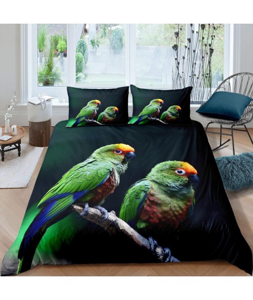 Amazon green parrot duvet cover Livraison rapide