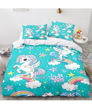 Blue unicorn duvet cover pas chere