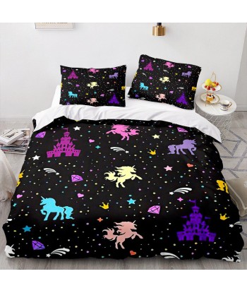 Licorne château duvet cover de pas cher