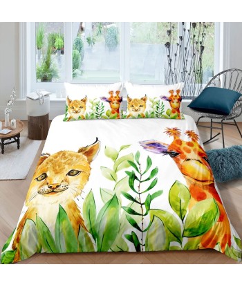 Children's giraffe duvet cover de technologie