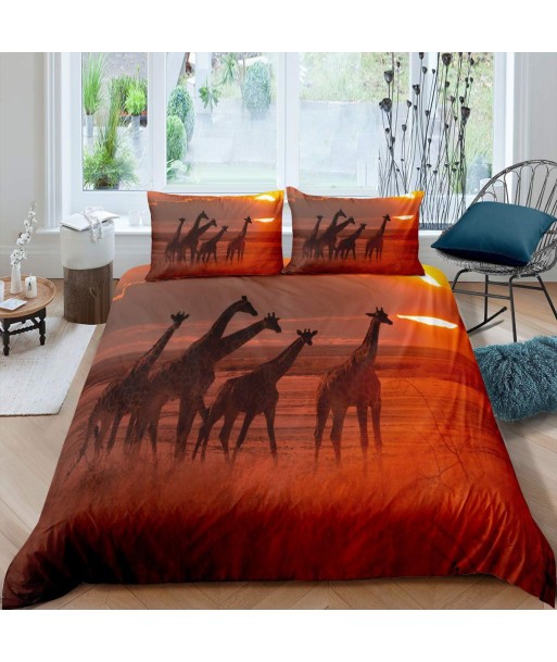 Sunset giraffe duvet de technologie