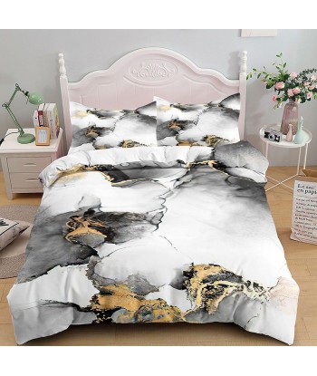 Gray marble duvet cover paiement sécurisé