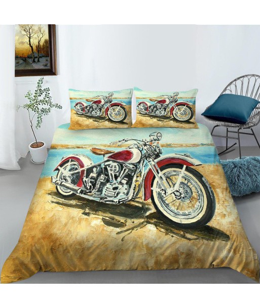 Old motorcycle duvet cover prix pour 